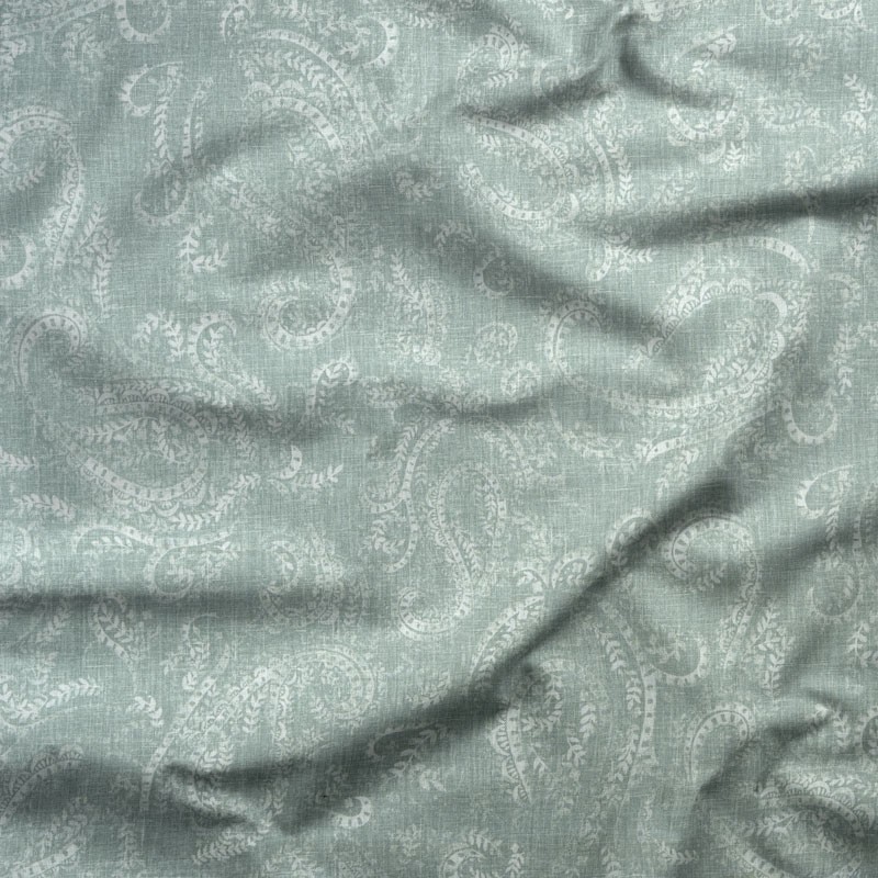 Tissu-lin-coton-motif-cachemire-amande