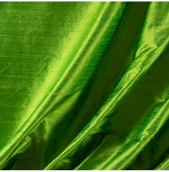 Tissu-soie-sauvage-vert-clair