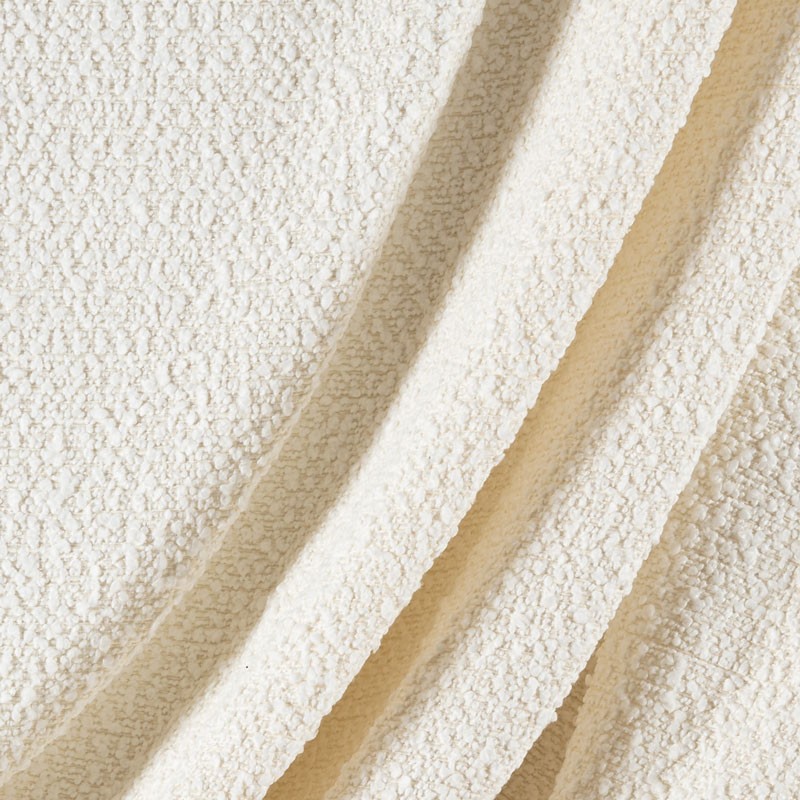 Tissu-polyester-bouclette-blanche