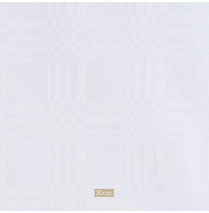Tissu 280cm coton nappe motif géométrique blanc
