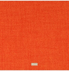 Tissu polyester aspect laine chiné orange