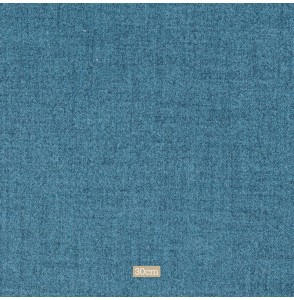 Tissu polyester aspect laine chiné bleu