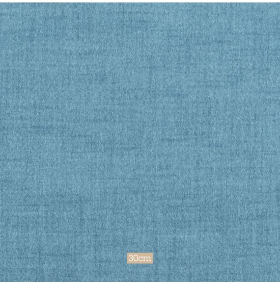 Tissu polyester aspect laine chiné bleu ciel