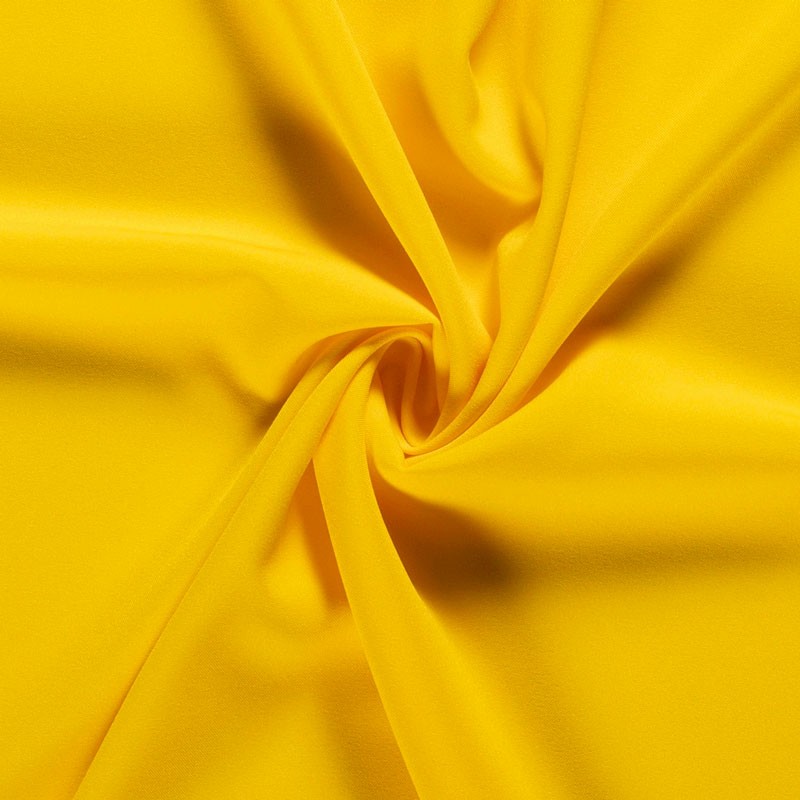 Tissu-polyester-uni-jaune