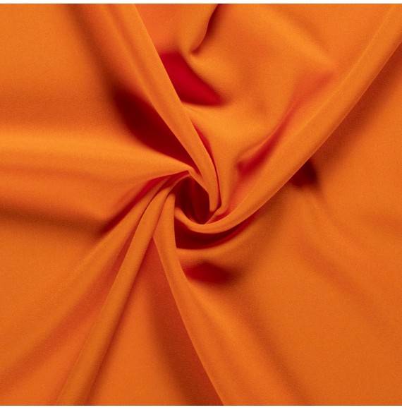 Tissu-polyester-uni-orange