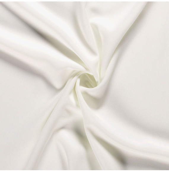 Tissu-polyester-uni-blanc-cassé