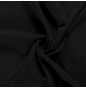 Tissu-polyester-uni-noir