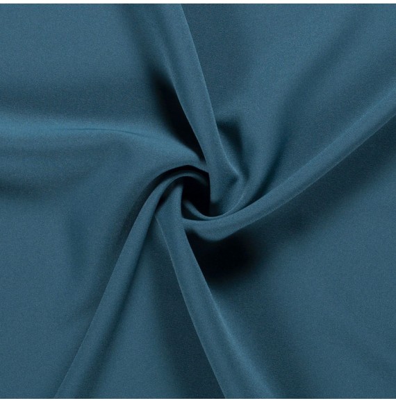 Tissu-polyester-uni-bleu-pétrole