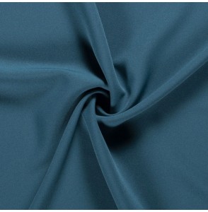 Tissu-polyester-uni-bleu-pétrole