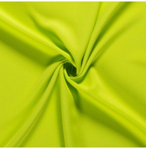 Tissu-polyester-uni-vert-citron
