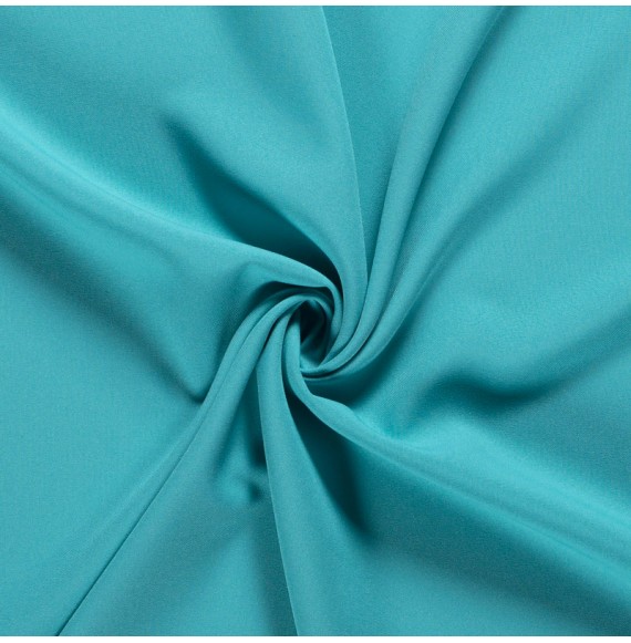 Tissu-polyester-uni-turquoise