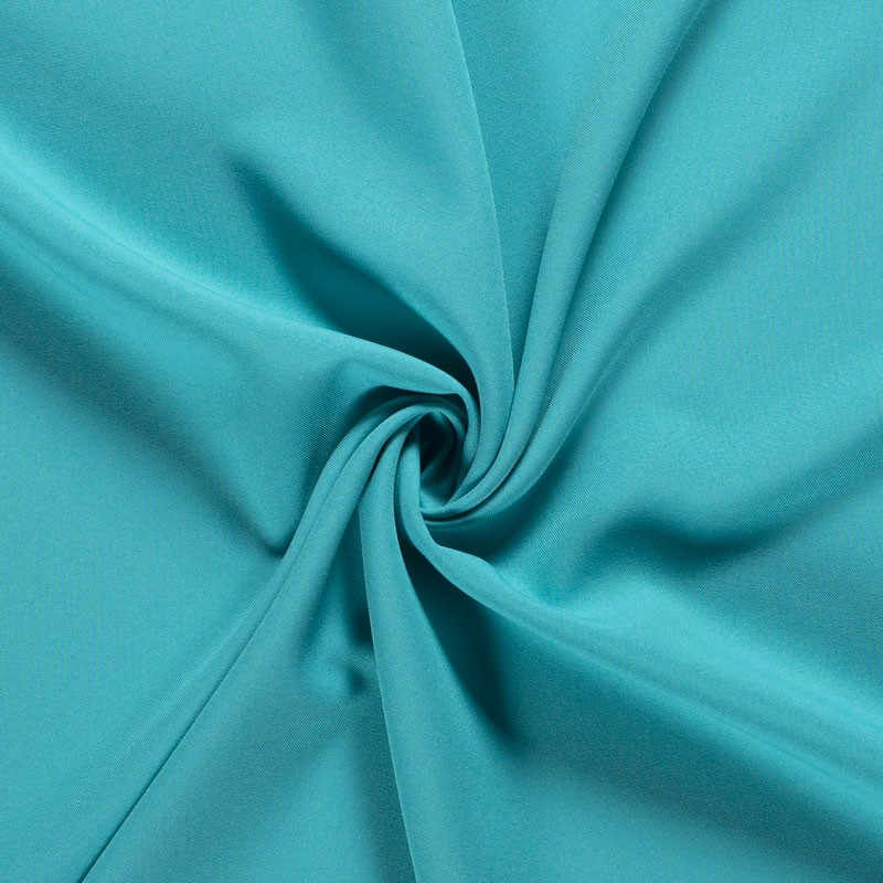 Tissu-polyester-uni-turquoise