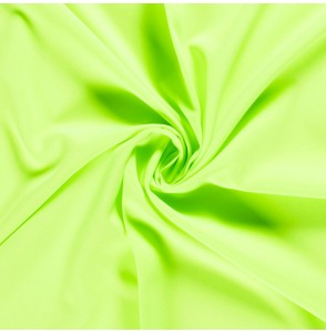 Tissu-polyester-uni-vert-fluo