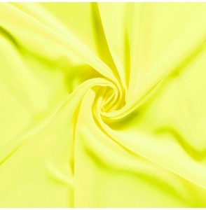 Tissu-polyester-uni-jaune-fluo