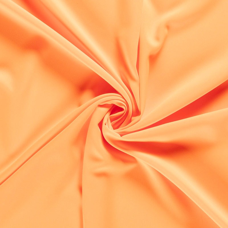 Tissu-polyester-uni-orange-fluo
