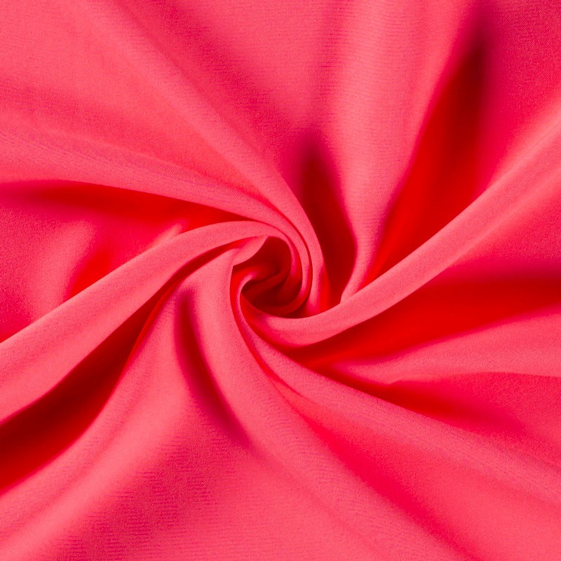 Tissu-polyester-uni-rose-fluo