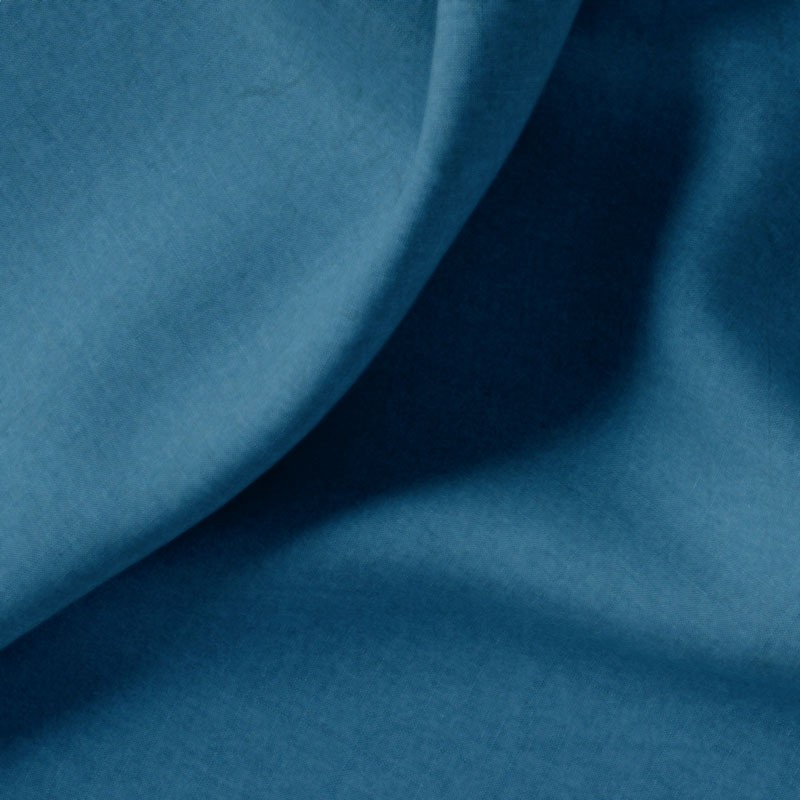 Tissu-coton-lavé-bleu-pétrole