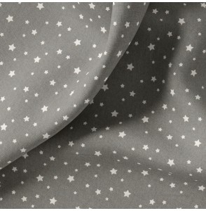 Tissu-coton-gris-Étoiles