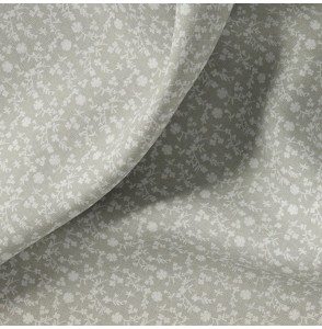 Tissu-coton-gris-fleuri
