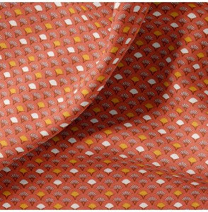Tissu-coton-prune-Art-déco-ocre