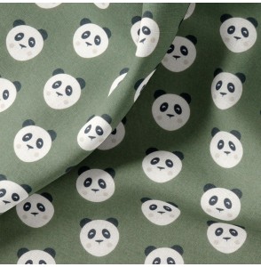 Tissu-coton-kaki-Panda