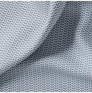 Tissu-coton-bleu-Pétales