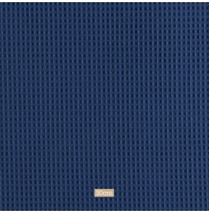 Tissu coton nid abeille bleu indigo
