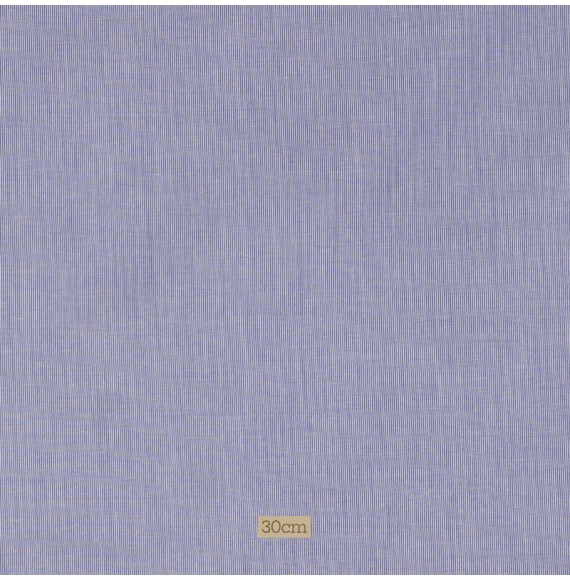 Popeline de coton bleu fine rayure