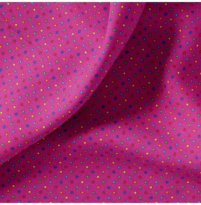 Tissu-coton-mauve-petits-Ronds-multicolores