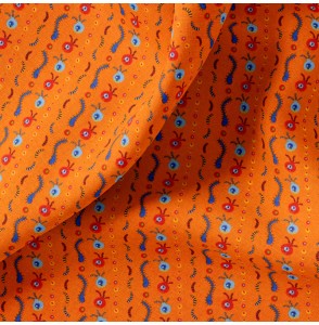Tissu-coton-orange-Mini-monstres
