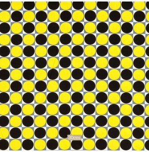 Tissu coton jaune Géométrique