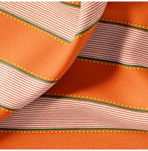 Tissu-coton-vintage-ligné-orange