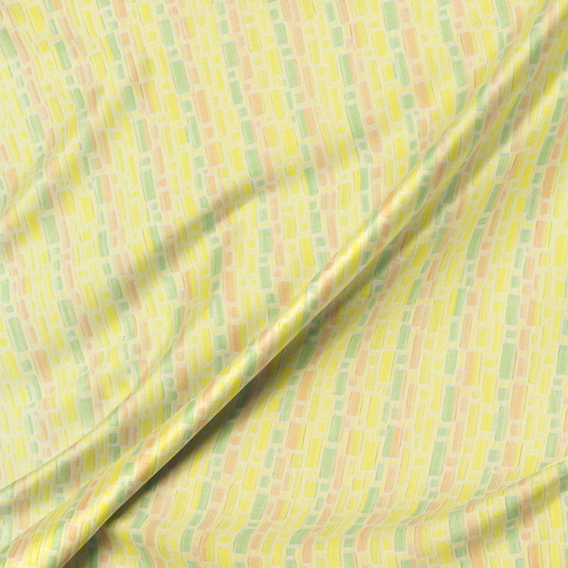 Tissu-piqué-de-coton-polyester-vintage-géométrique