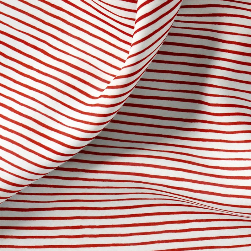 Tissu-jersey-imprimé-ligne-rouge