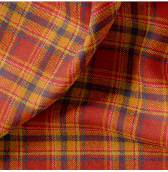Tissu-tweed-carreaux-rouge
