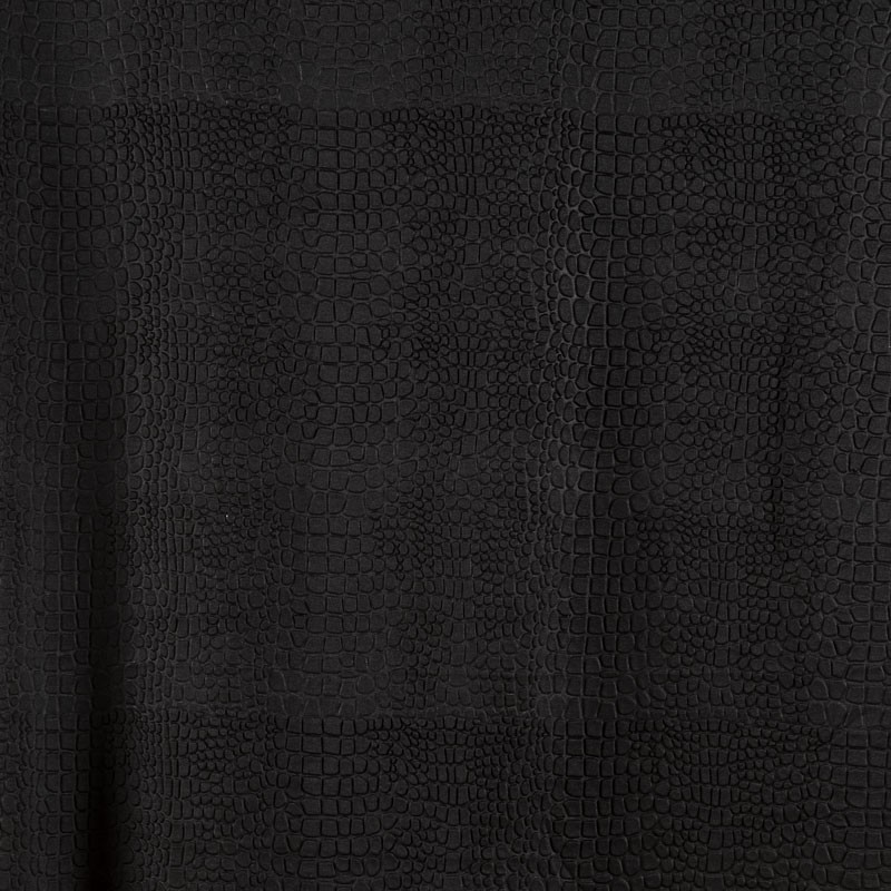 Tissu-jersey-lourd-noir-embossé-serpent