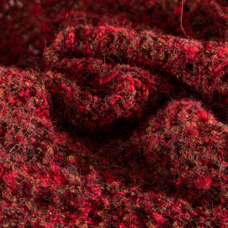 Tissu-tricot-laine-bordeau
