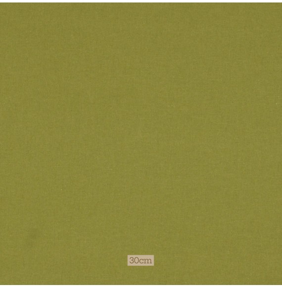 Tissu coton uni vert olive