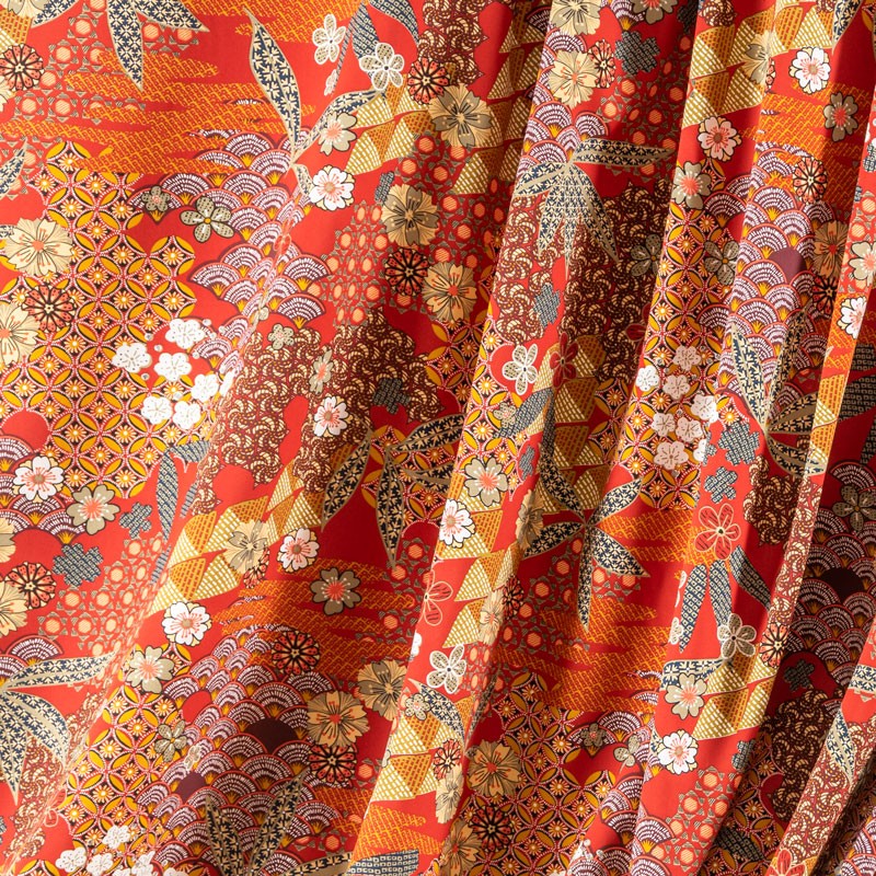 Tissu-viscose-rouge-motifs-japonais