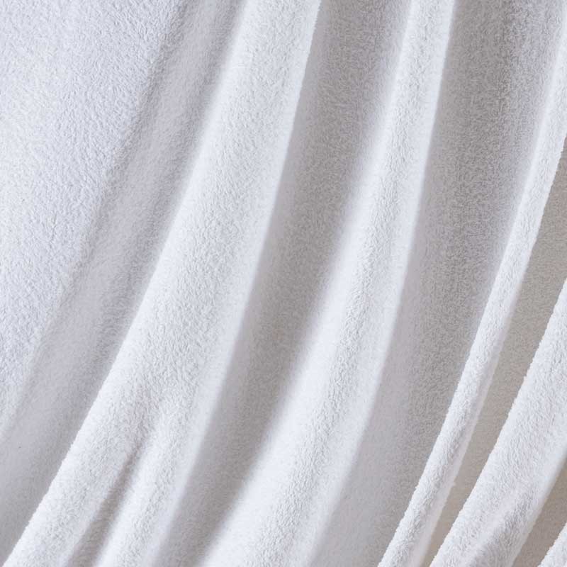 Tissu-éponge-coton-blanc