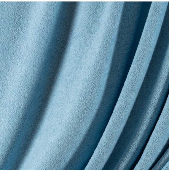 Tissu-éponge--coton-bleu-ciel