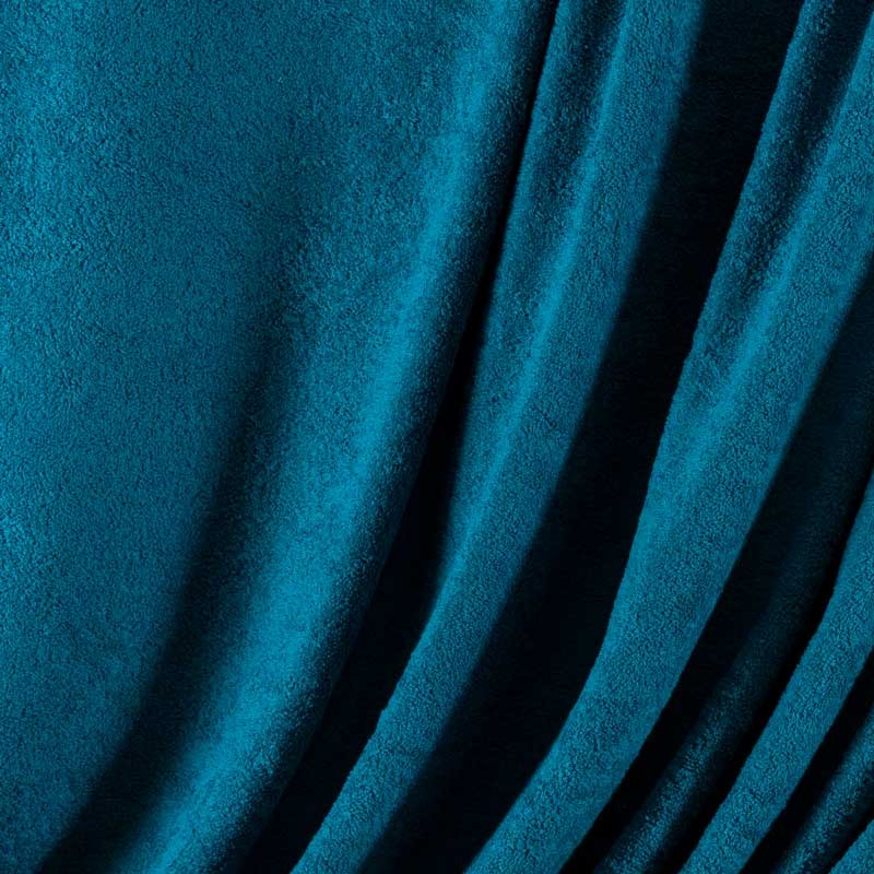 Tissu-éponge-coton-bleu-océan