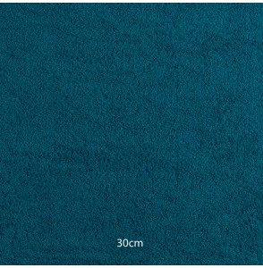 Tissu éponge coton bleu océan