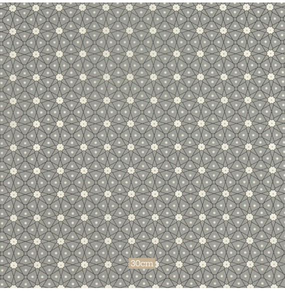 Tissu coton gris Géométrique
