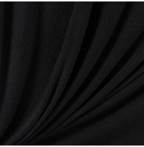 Tissu-tricot-bouclette-polyester-noir