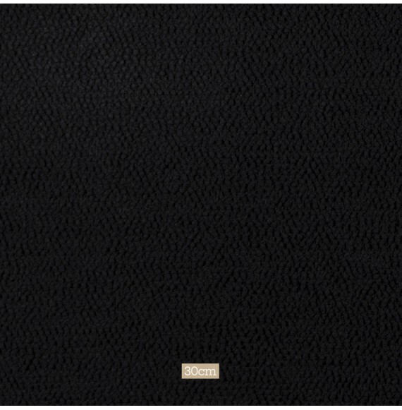 Tissu tricot bouclette polyester noir