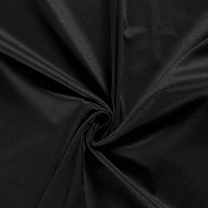 Tissu-satin-de-coton-noir