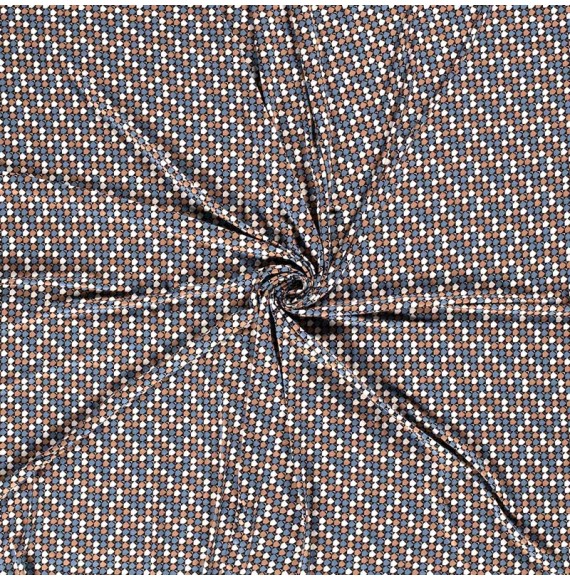 Tissu-jersey-viscose-petits-motifs-géométrique--bleu