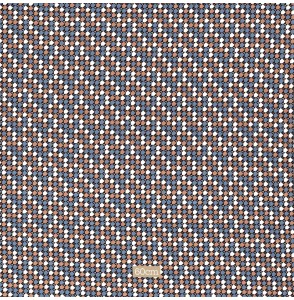 Tissu jersey viscose petits motifs géométrique  bleu