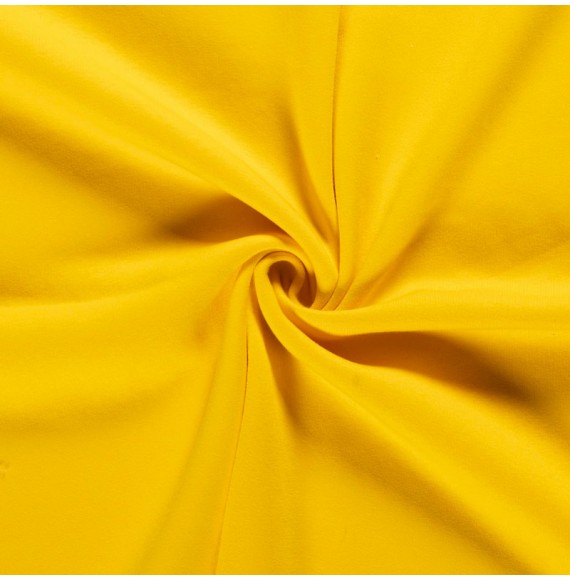 Tissu-sweatshirt-brossé-jaune